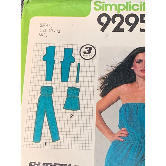 Simplicity Misses Romper Sewing Pattern sz 10 12 9295 - Picture 2 of 3